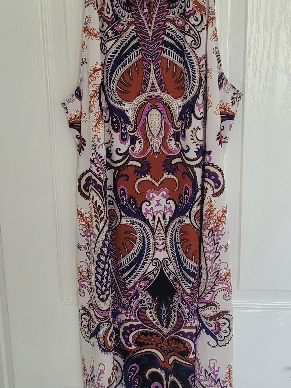 INC Paisley Midi Dresses  in Cream, Purple, Black, Brown, Pink - Picture 5 of 16